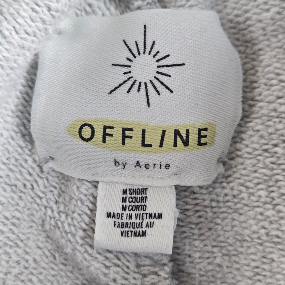 OFFLINE by Aerie Jogger Sweatpants Womens Medium Short Gray Lounge (B10) - Picture 4 of 10